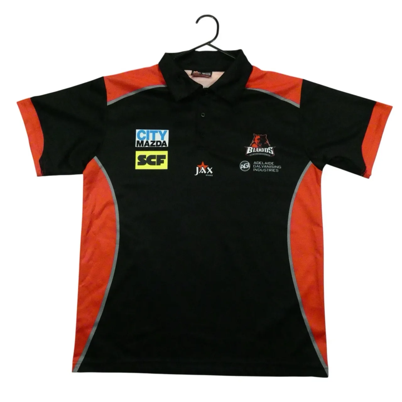 West Adelaide Football Club Polo Shirt Size M SANFL Bloods Jax Sport Black Red — photo 5