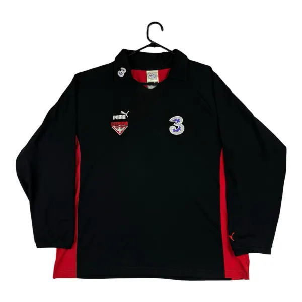 Essendon Bombers AFL Puma On-Field Long Sleeve Training Sweater Men XL Black/Red