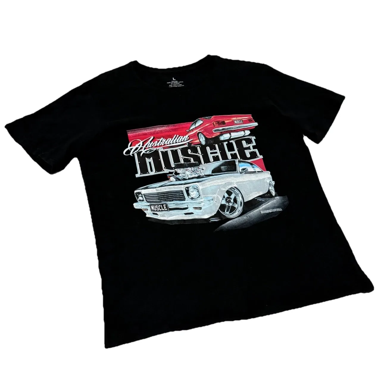 Australian Muscle Car T Shirt Mens Size Large Black Holden Torana LH LX Hatch — photo 7