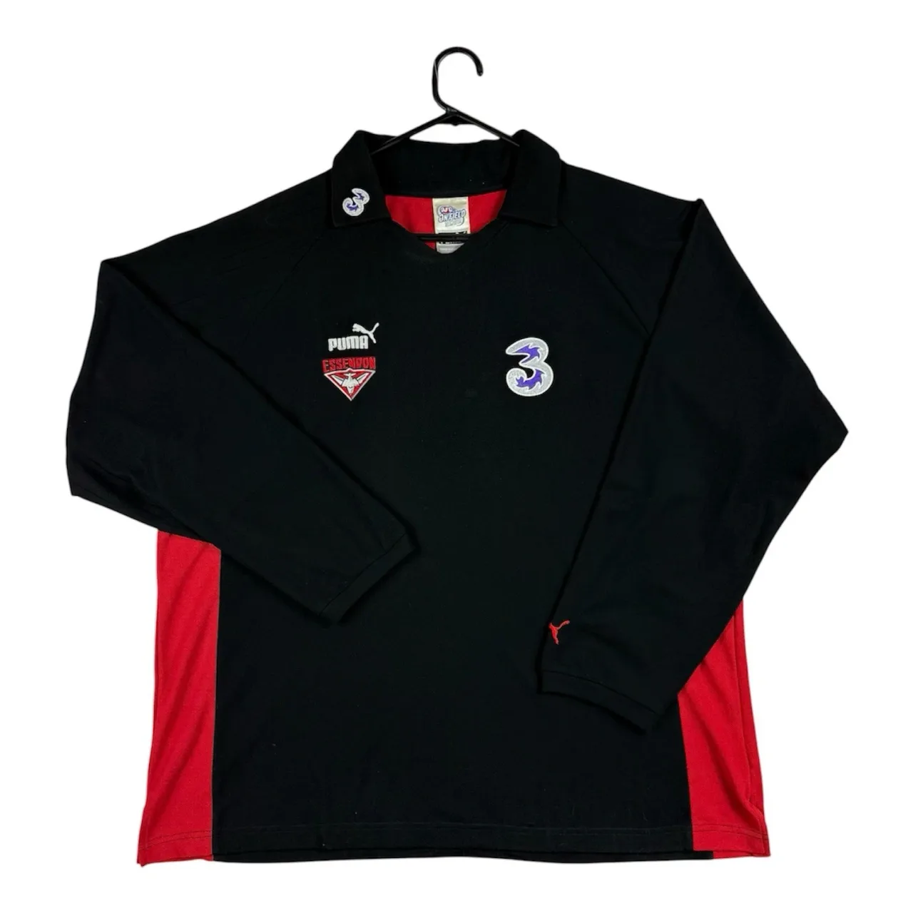 Essendon Bombers AFL Puma On-Field Long Sleeve Training Sweater Men XL Black/Red — photo 7