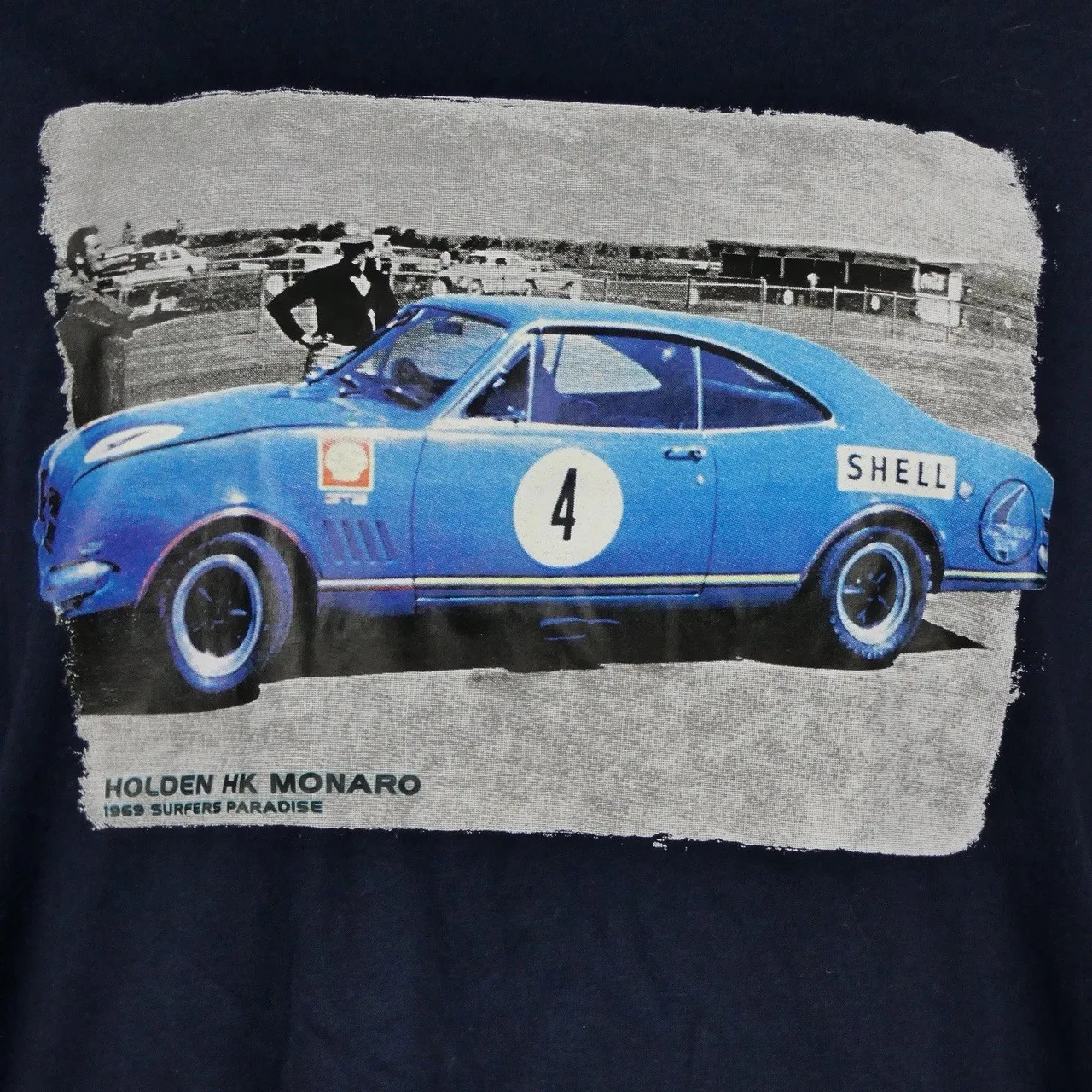 Holden Final Roar HK Monaro T-Shirt Mens Size M-L Navy 1969 Surfers Paradise — photo 3