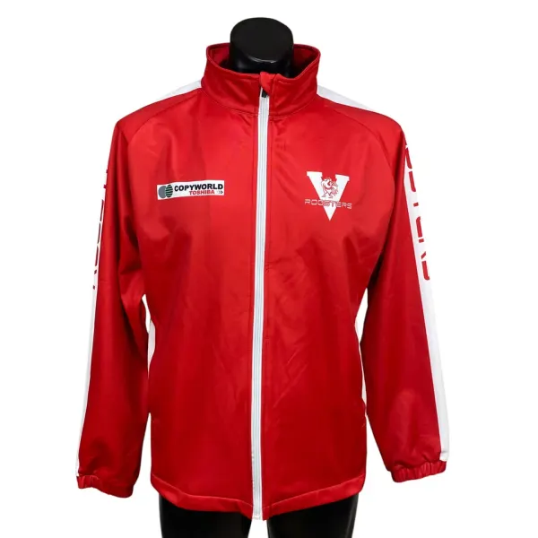North Adelaide Football Club Track Jacket M Red SANFL Roosters Nelson Teamwear