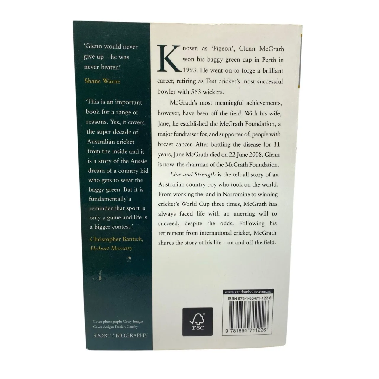 Line and Strength Glenn McGrath Book 2010 Edition Australian Cricket Biography — photo 2