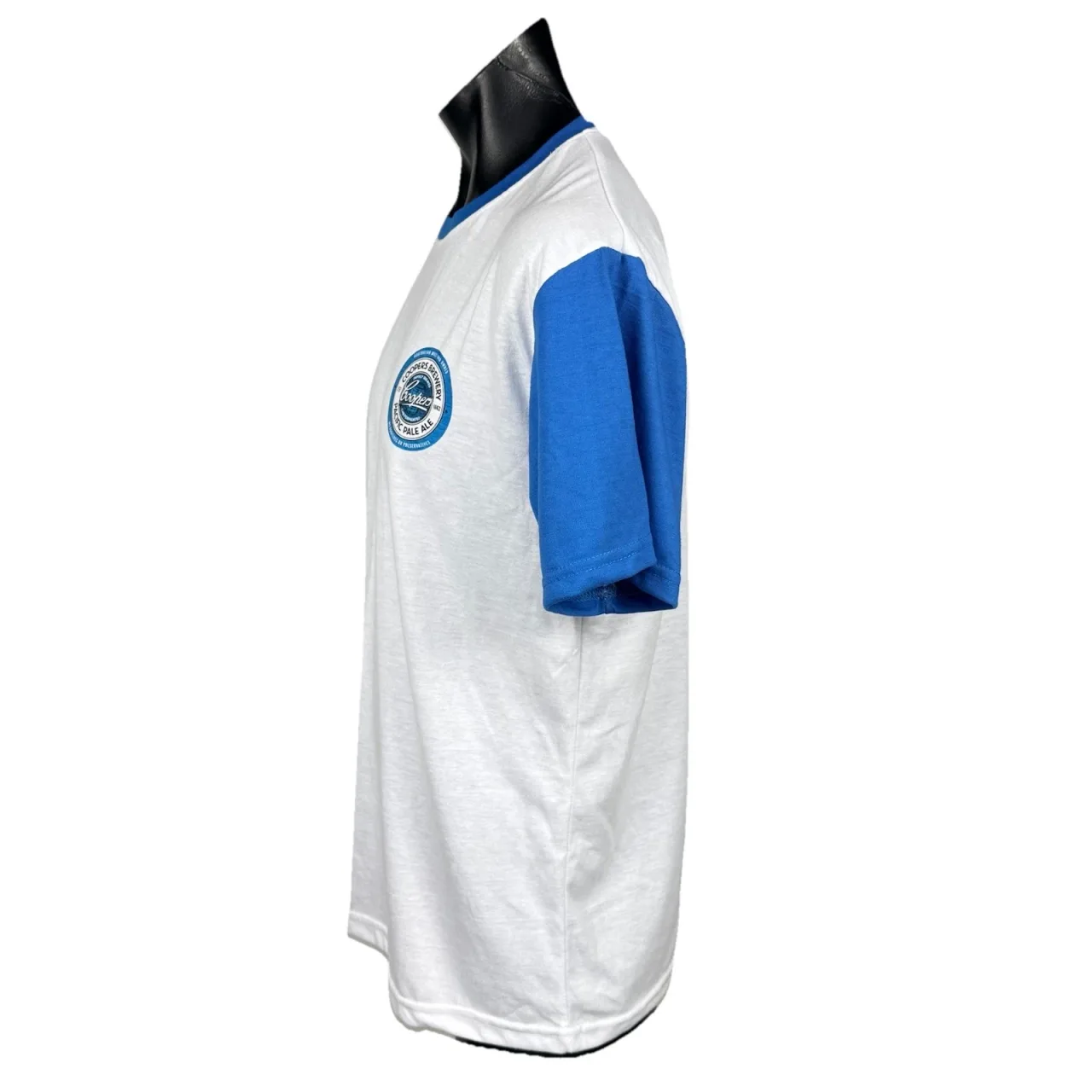 Coopers Brewery Pacific Pale Ale T Shirt Mens XL White Blue Raglan Ringer Tee — photo 7