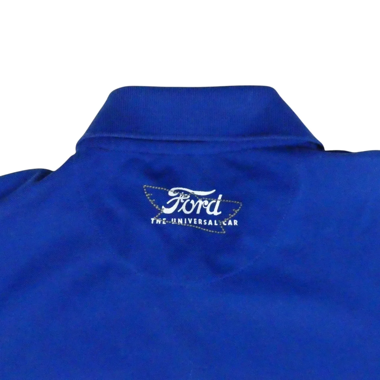 Ford Motor Co Vintage Mens Medium Polo Shirt Royal Blue Graphic Short Sleeve M — photo 6