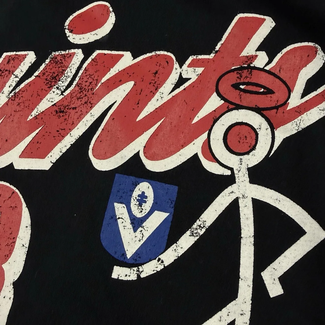 St Kilda Saints T-Shirt Mens Small Black Official AFL Stick Figure Graphic Tee — photo 6