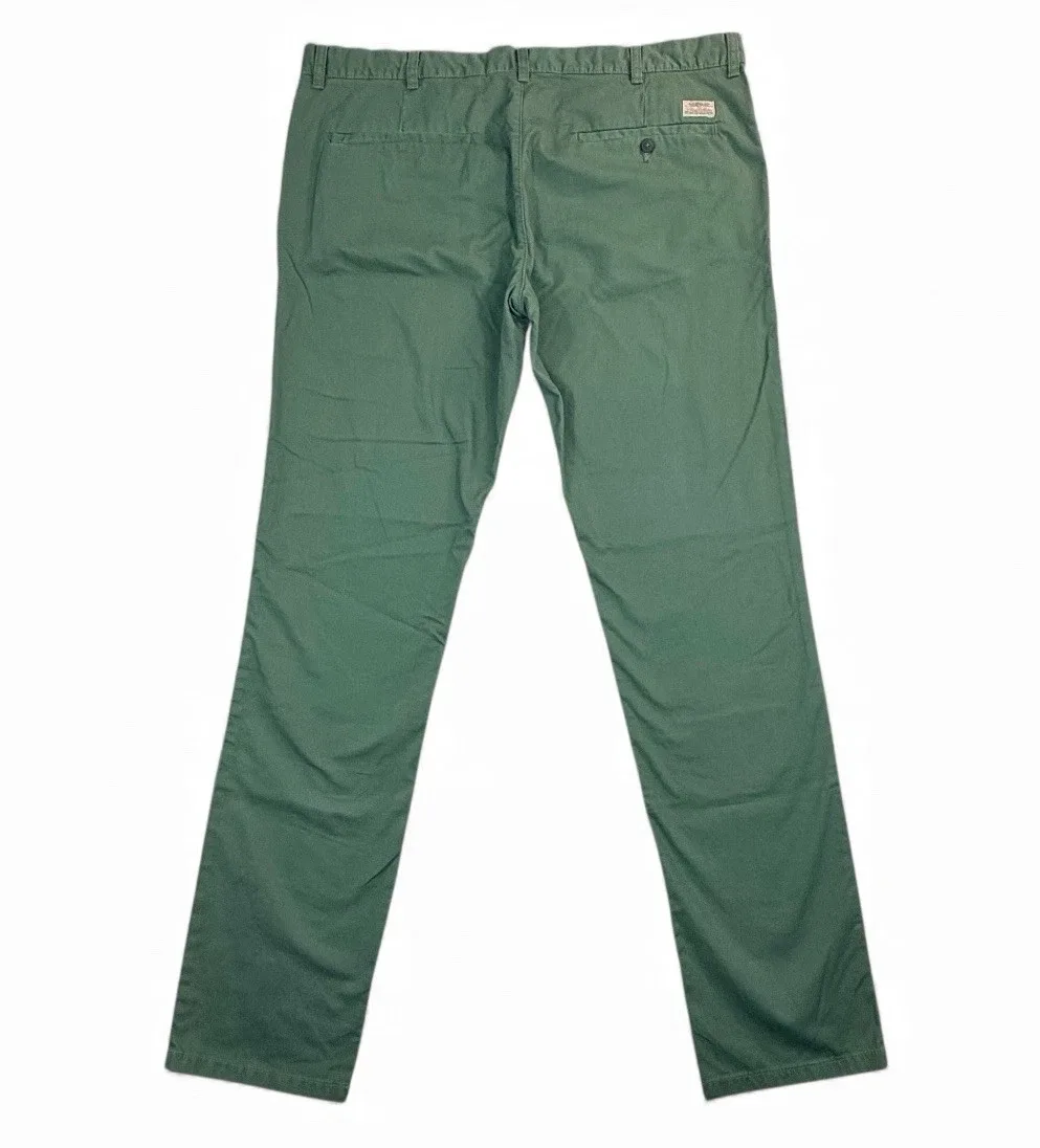 J. Hart & Bros. Chino Collection Pants Men's Size 56 Green Regular Fit Twill – photo 2