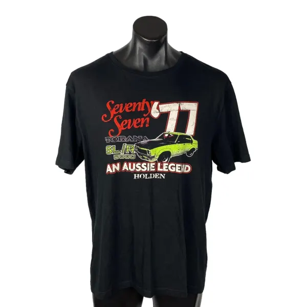 Holden Torana SL/R 5000 Graphic T-Shirt L Black Cotton Aussie Legend Muscle Car