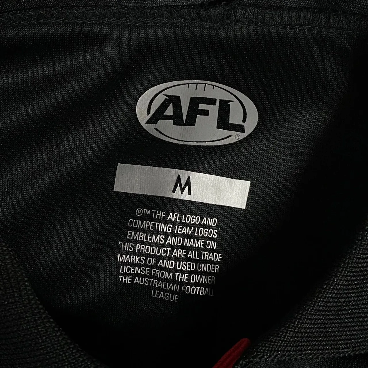 Essendon Bombers AFL Mens Short Sleeve Polo Shirt Black Red Size M — photo 5