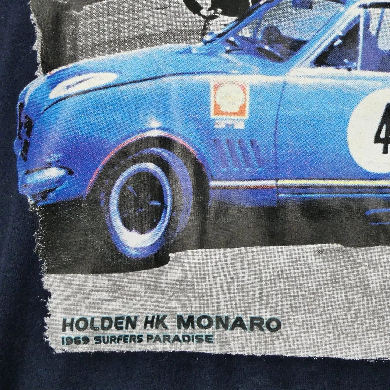 Holden Final Roar HK Monaro T-Shirt Mens Size M-L Navy 1969 Surfers Paradise — photo 7
