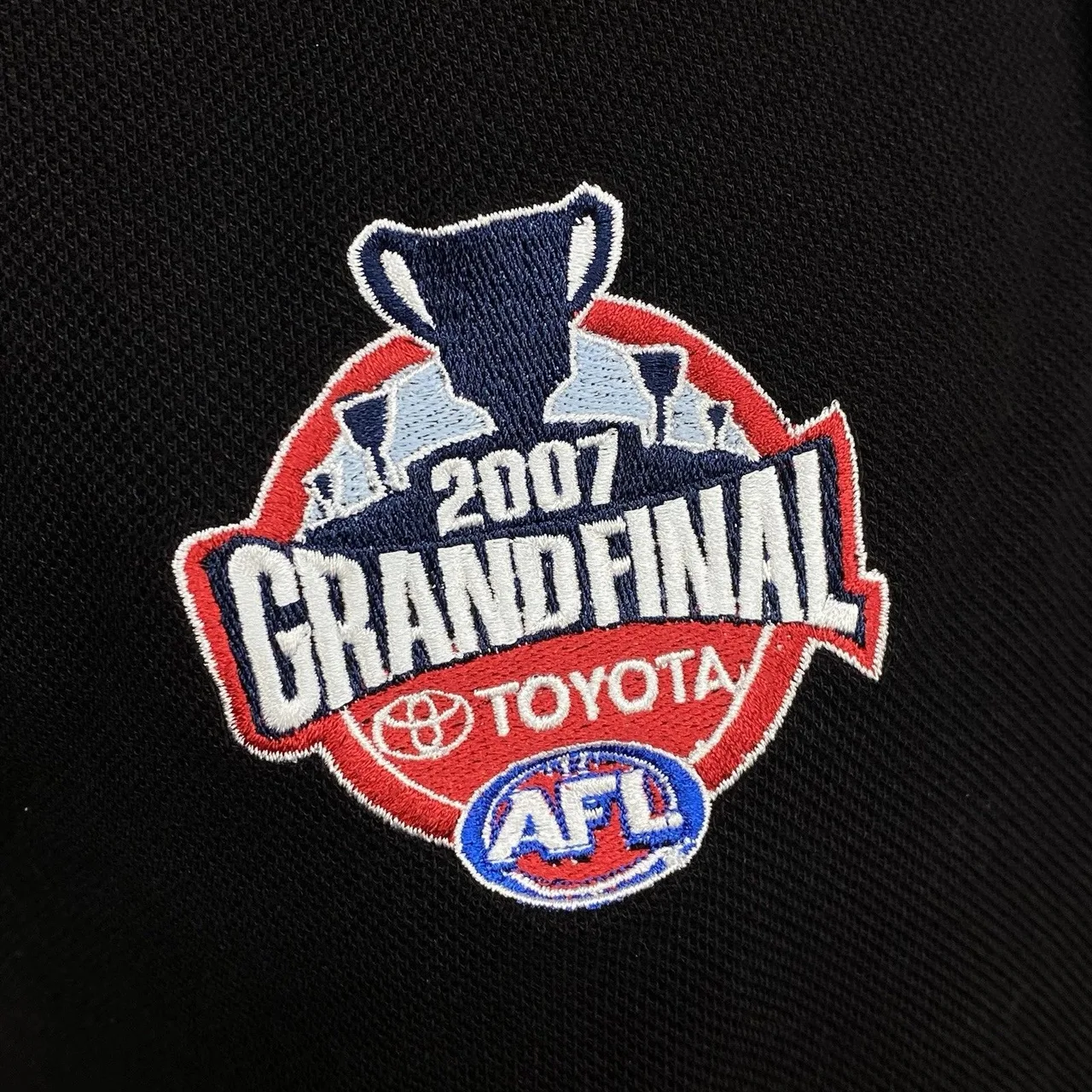 Port Adelaide Power 2007 AFL Grand Final Polo Shirt BNWT Mens Medium Black — photo 5