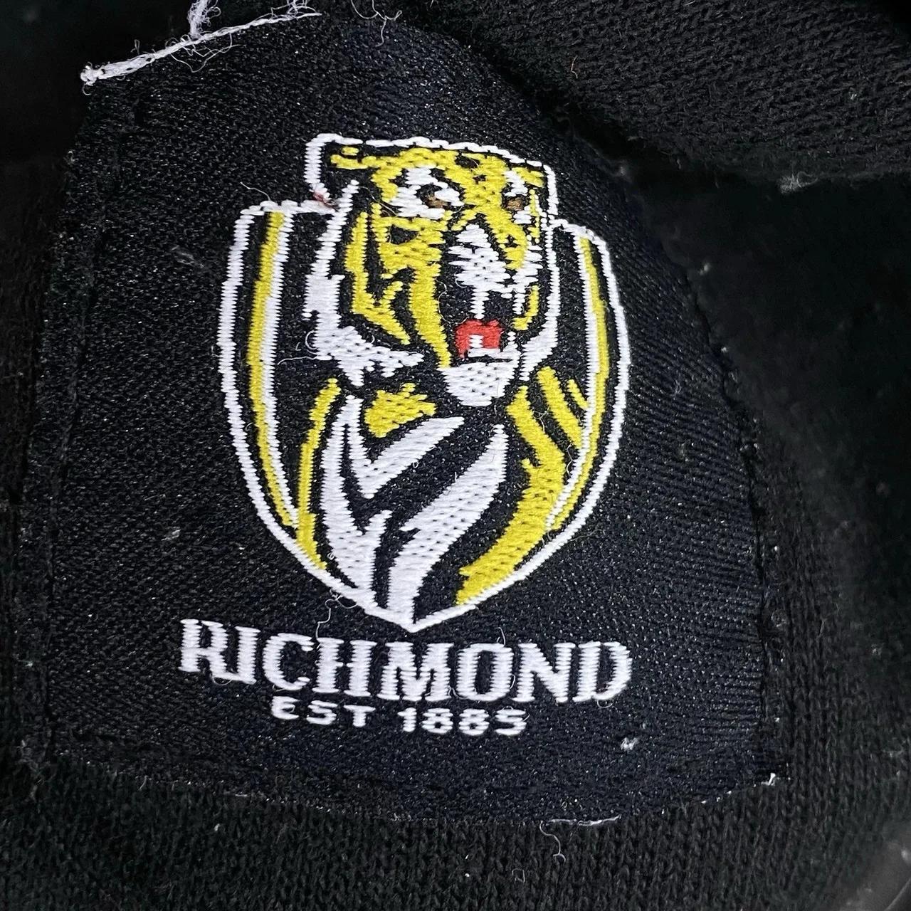 Richmond Tigers AFL Full Zip Hoodie Mens XL Black Yellow Jumper Jacket Mascot — photo 8