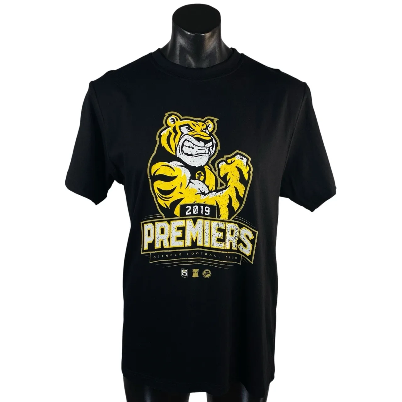 Glenelg Football Club 2019 Premiers T-Shirt Mens L Tigers SANFL Ramo Black SANFL — photo 5