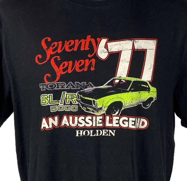 Holden Torana SL/R 5000 Graphic T-Shirt L Black Cotton Aussie Legend Muscle Car — photo 3