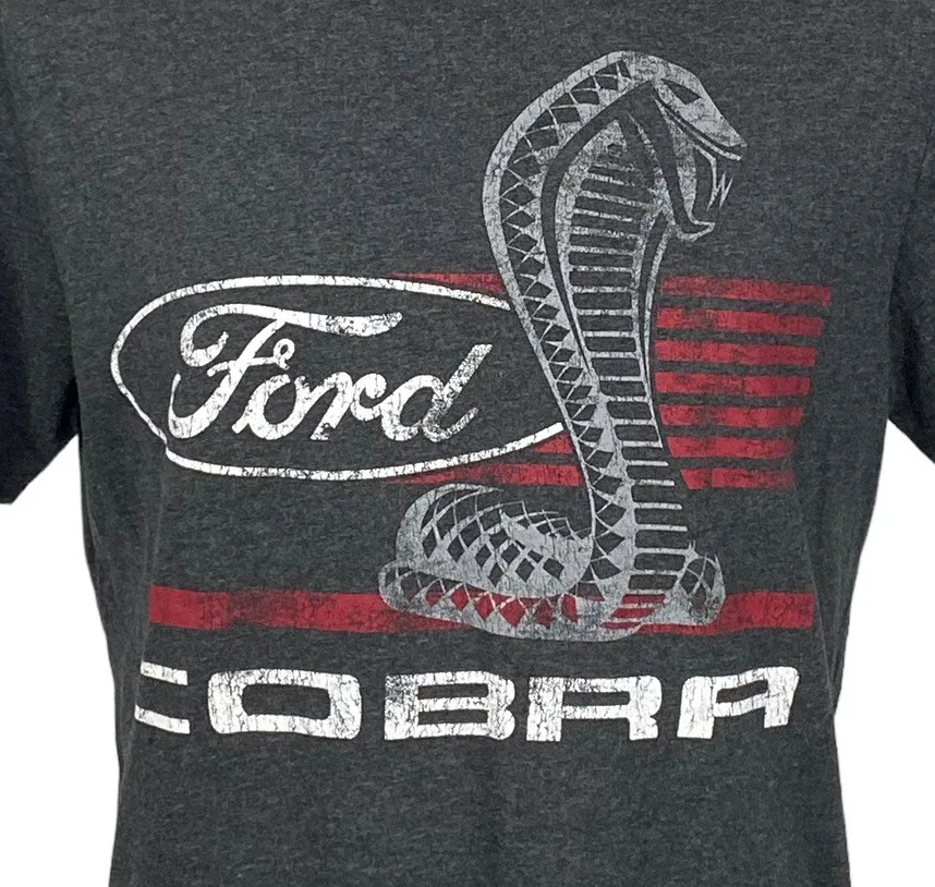 Ford Cobra Graphic T-Shirt Charcoal Grey Large Official Licensed Muscle Car — photo 3