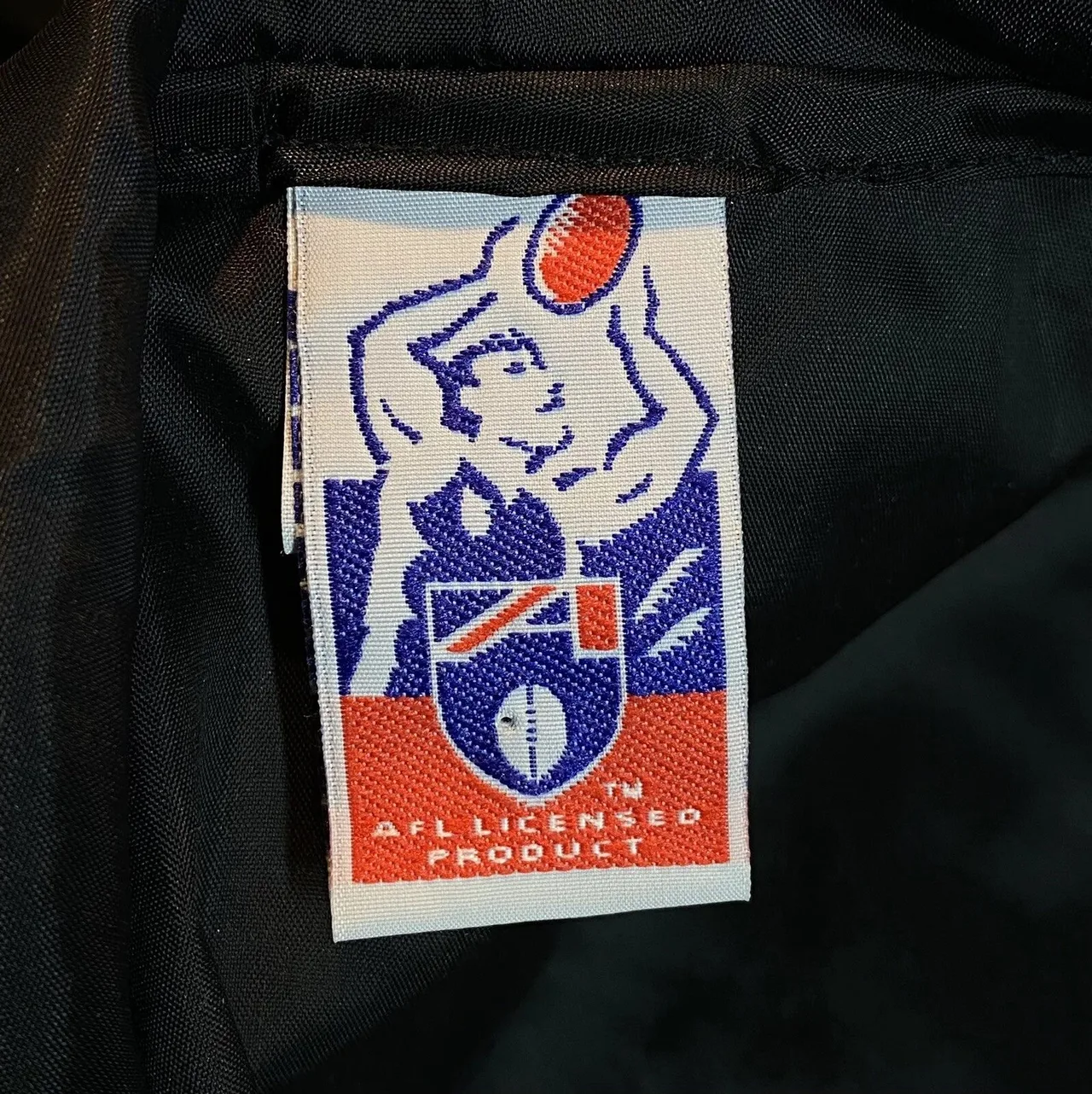 Vintage Port Adelaide Power AFL Mens 1/2 Zip Anorak Jacket Black Oversized — photo 3