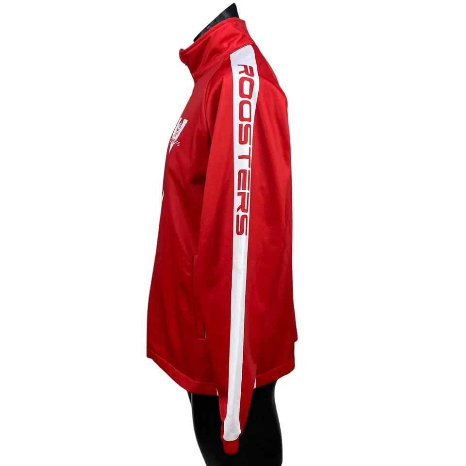North Adelaide Football Club Track Jacket M Red SANFL Roosters Nelson Teamwear — photo 7