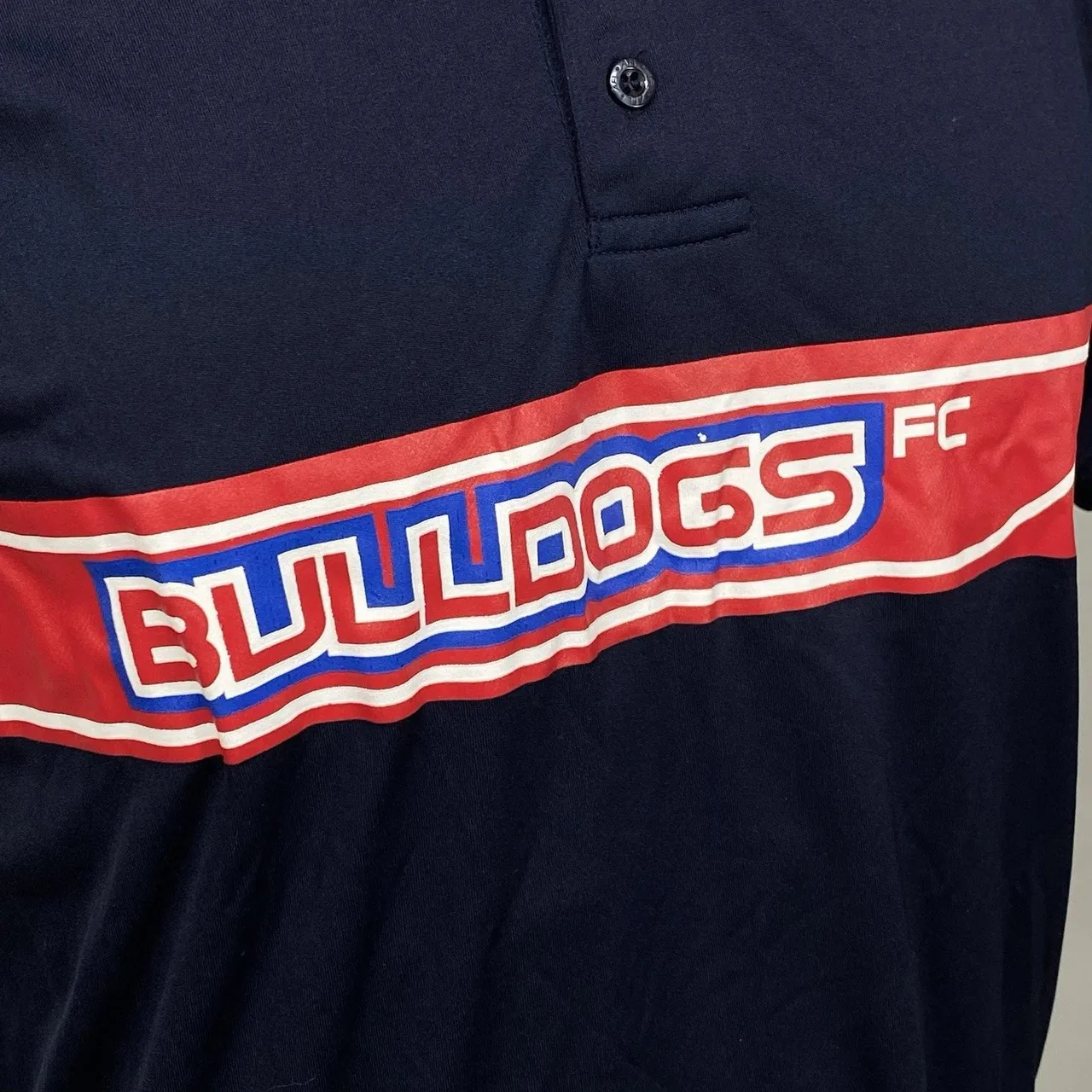 Western Bulldogs FC AFL Mens Size Small Polo Shirt Navy Blue Red Official Tag — photo 9