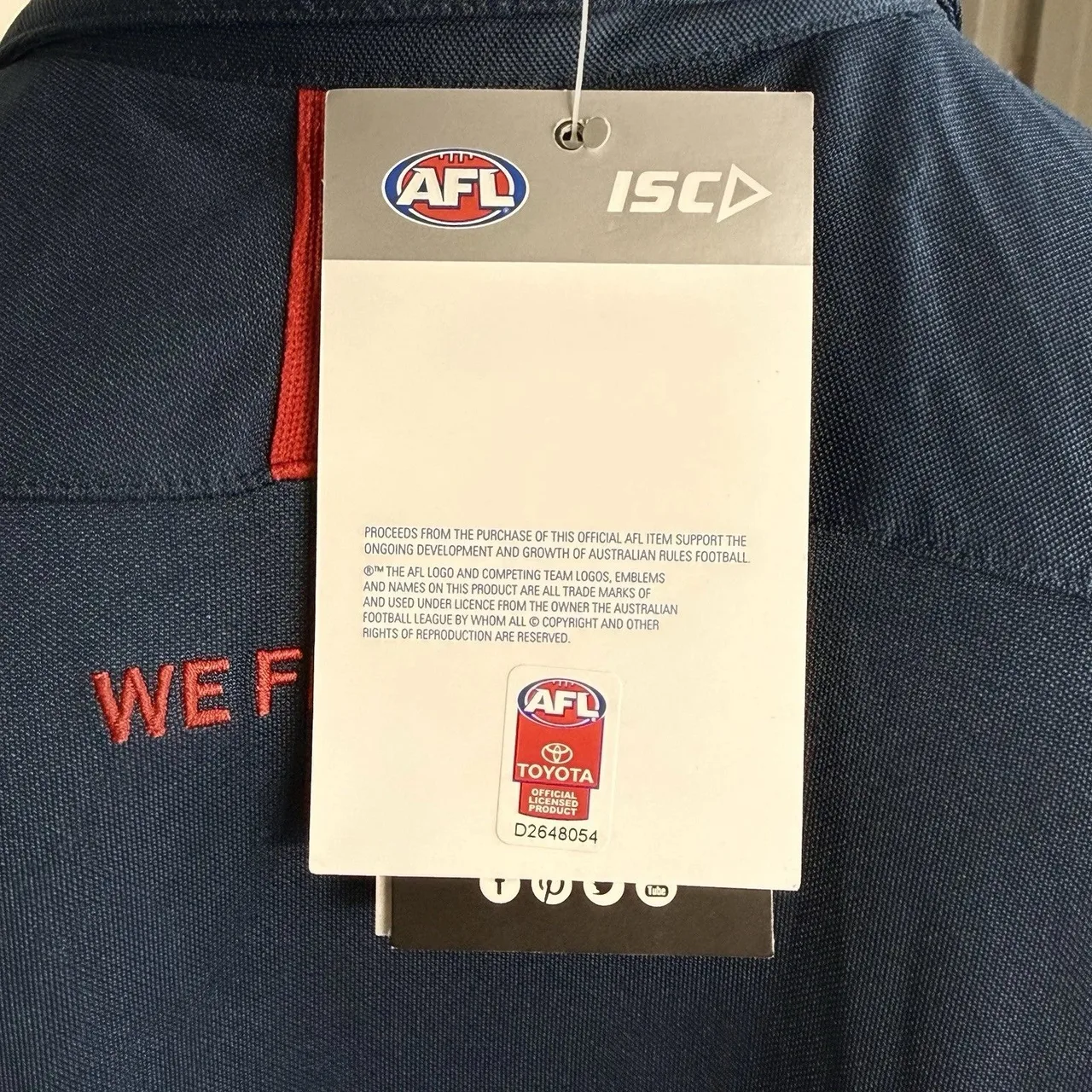 Adelaide Crows AFL Mens Polo Shirt 2XL XXL ISC Media On Field Toyota NWT Navy — photo 6