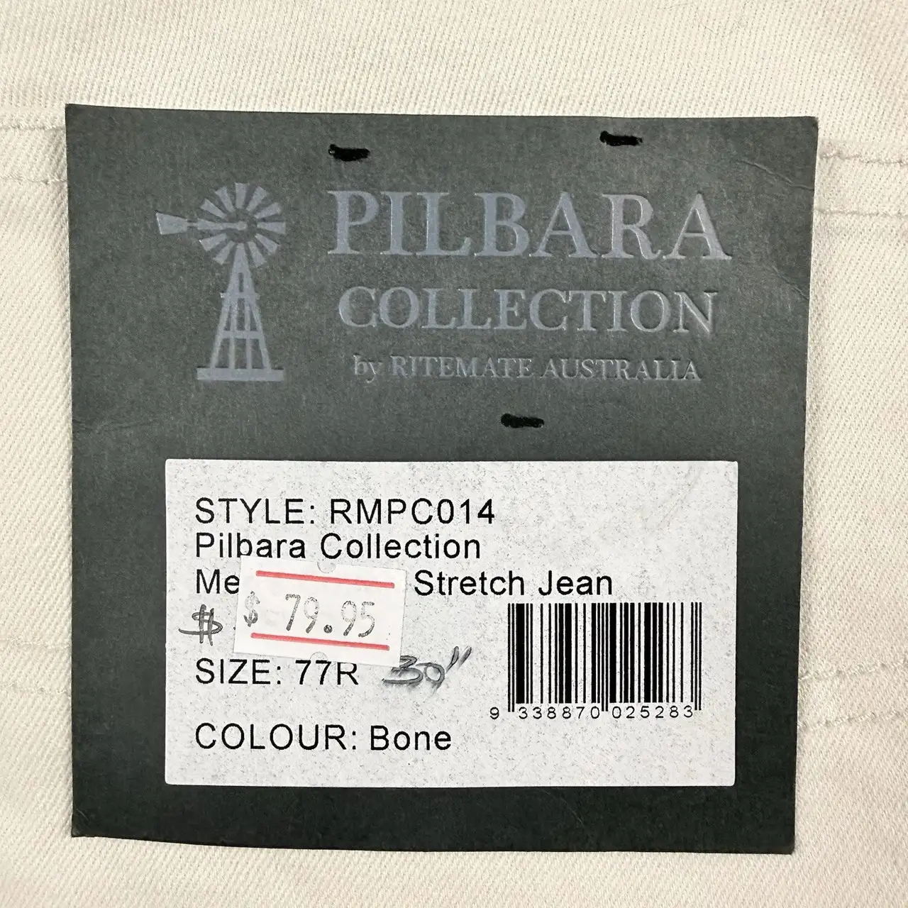 Pilbara Collection Stretch Denim Jean Men’s 77R Bone Australian Rural NWT – photo 8