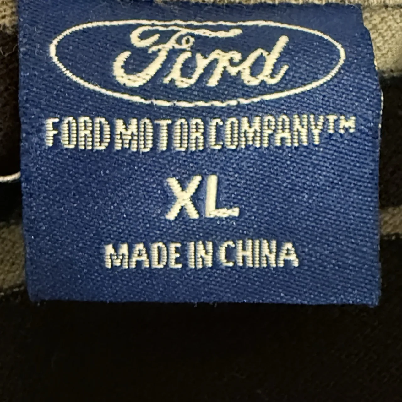 Ford Polo Shirt Mens XL Black Grey Striped Embroidered Oval Logo Muscle Car — photo 9
