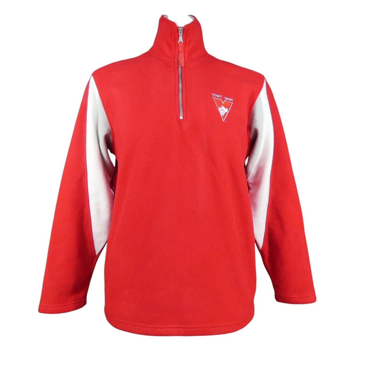 Vintage Sydney Swans AFL Fleece Pullover Sweater Size S Embroidered Logo Red — photo 5