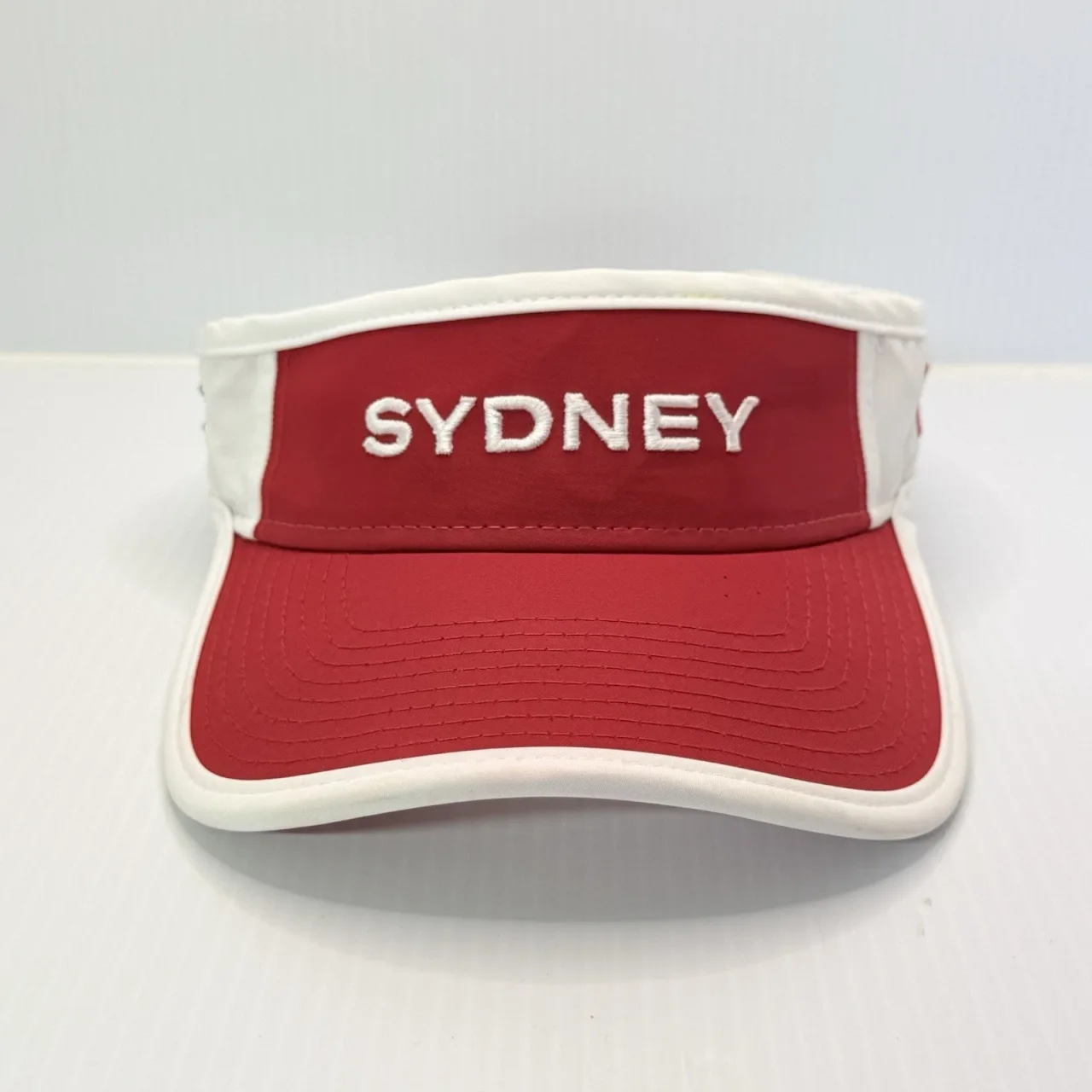 VTG Sydney Swans New Era Adjustable Visor Cap Red White Embroidered AFL Fan Gear — photo 2