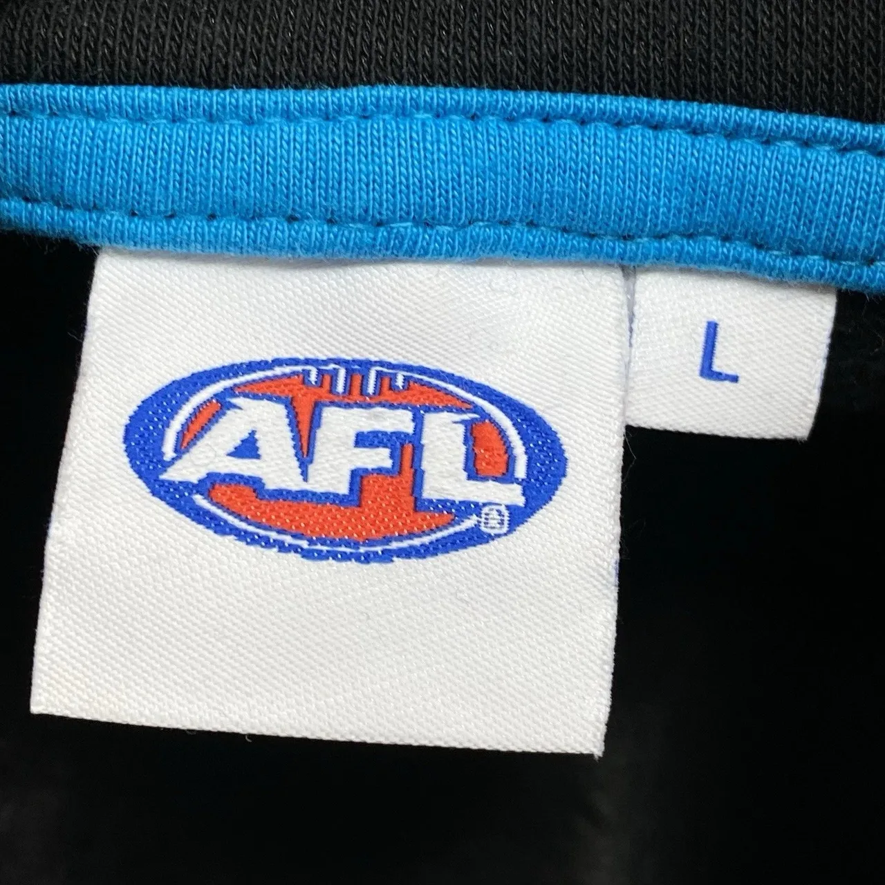 Port Adelaide Power AFL Mens Hoodie Jumper Black Teal Size L Football — photo 7