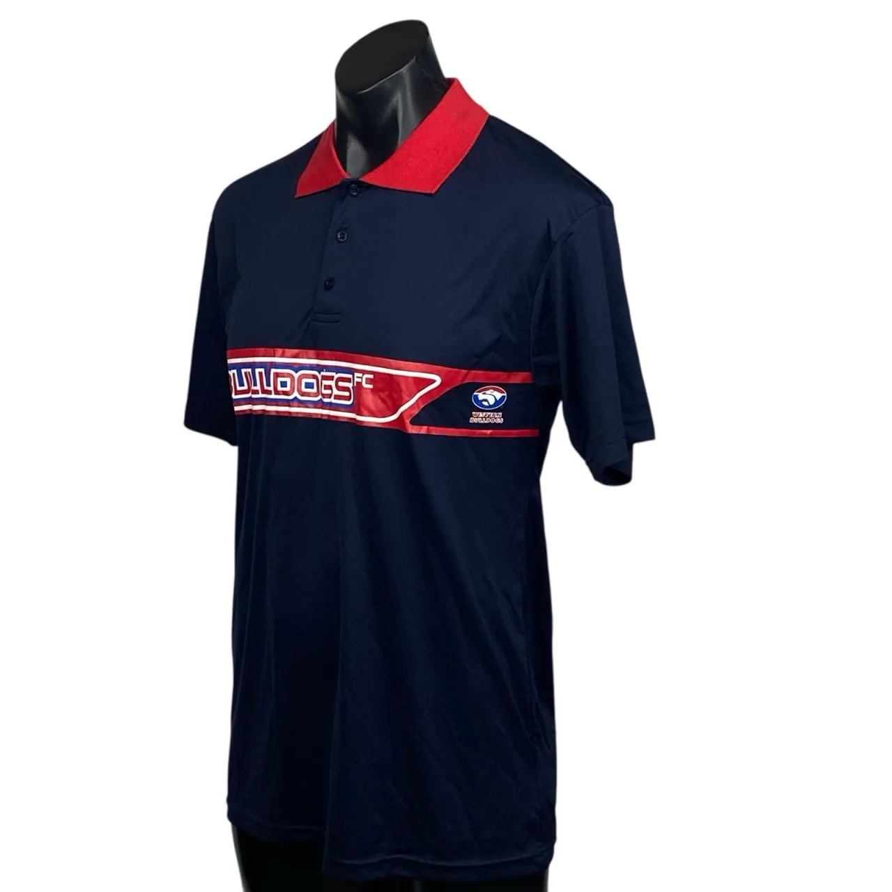 Western Bulldogs FC AFL Mens Size Small Polo Shirt Navy Blue Red Official Tag — photo 8