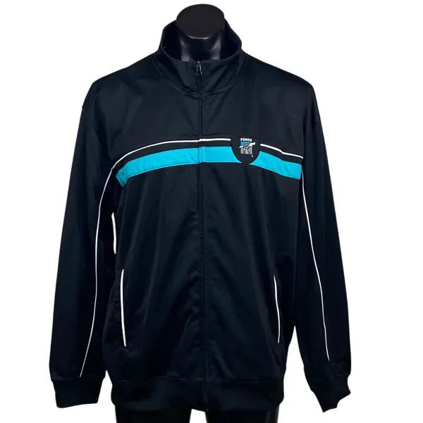 Port Adelaide Power Track Jacket Mens XXL Vintage AFL Full Zip Black Teal