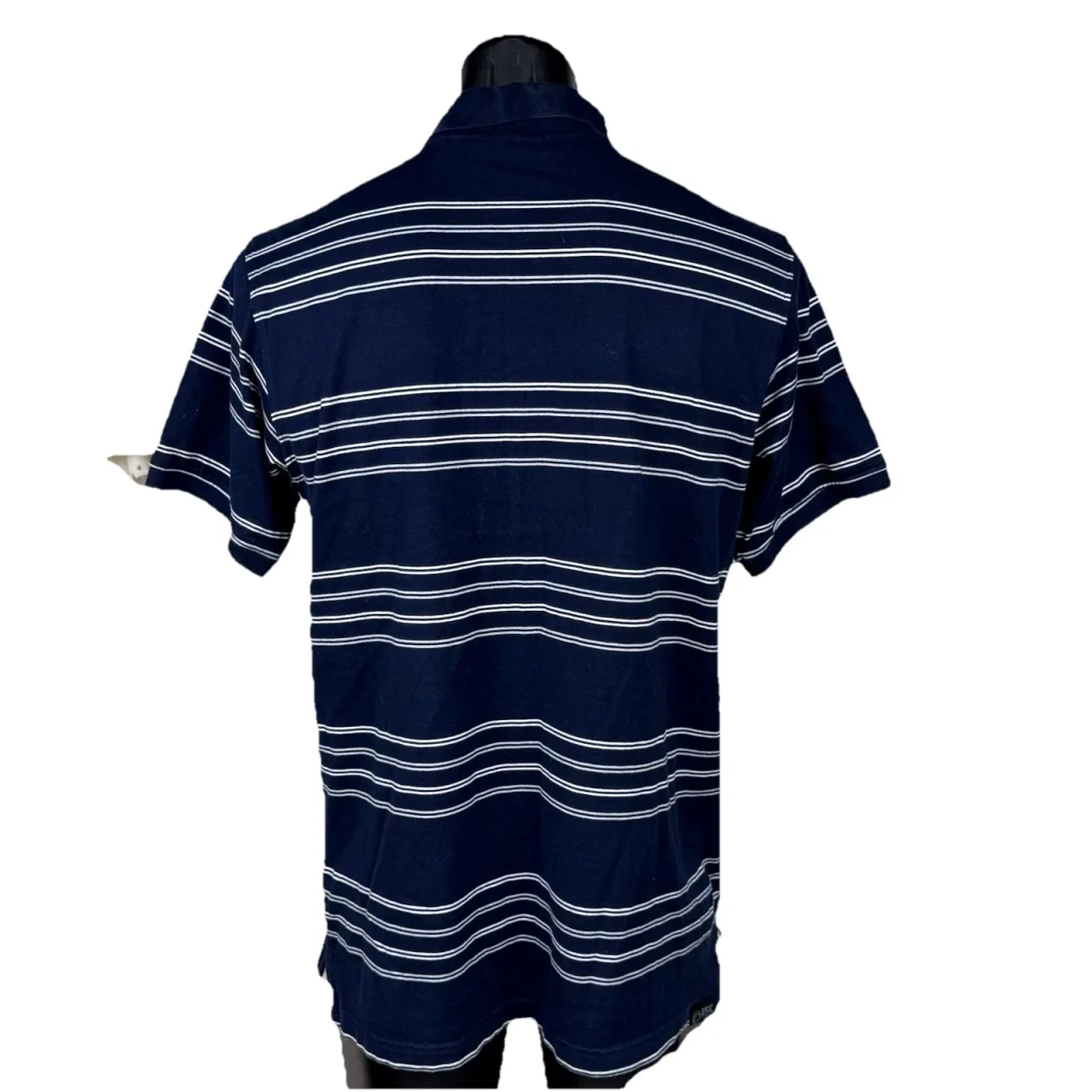 Geelong Cats AFL ISC Onfield Polo Shirt Mens Large Navy Striped Ford Sponsor — photo 2