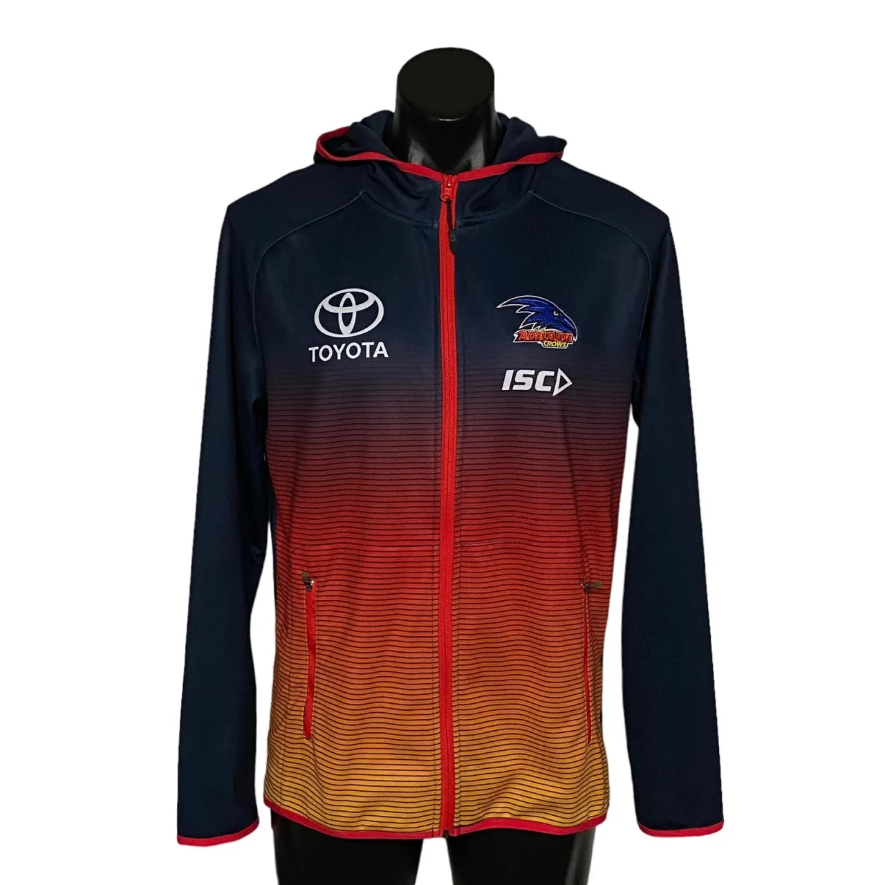 Adelaide Crows AFL ISC On Field Mens Full Zip Hoodie Size M Navy Red Toyota — photo 8