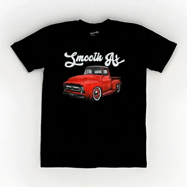 Smooth As Wearable Art Collection T-Shirt Mens Large L Black Red Pickup Truck