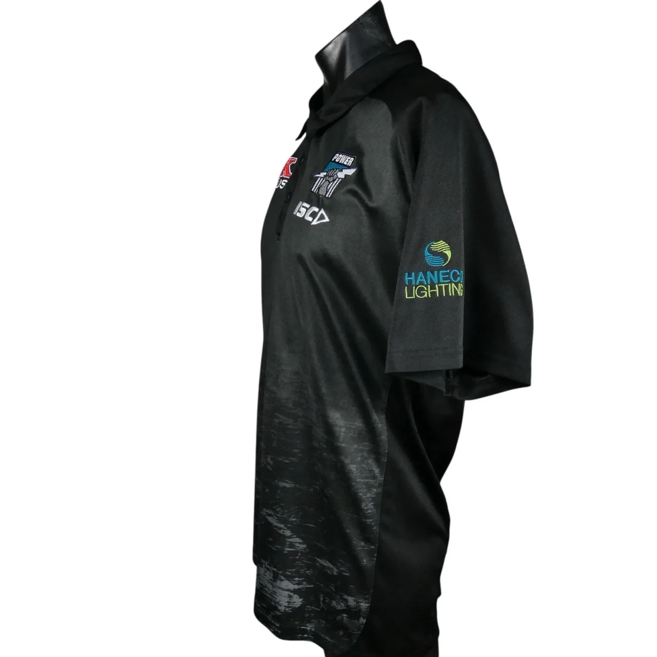 Port Adelaide Power AFL Team Polo Shirt Mens 3XL ISC Oak Plus 1870 Black — photo 9