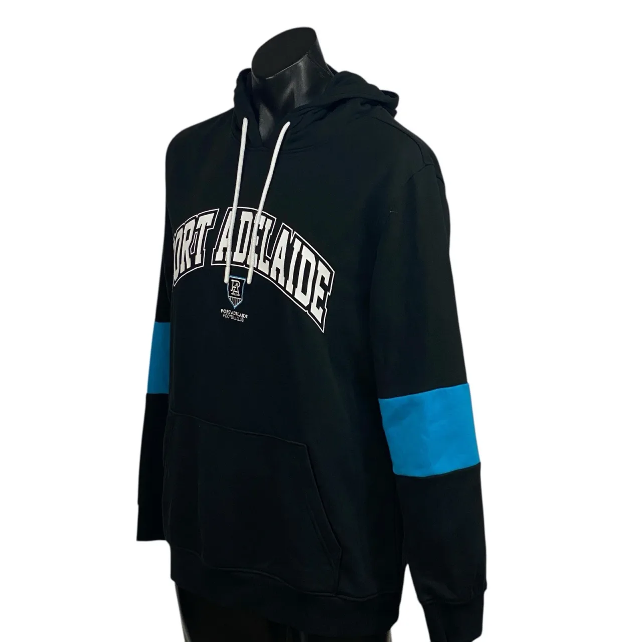 Port Adelaide Power AFL Mens Hoodie Jumper Black Teal Size L Football — photo 8