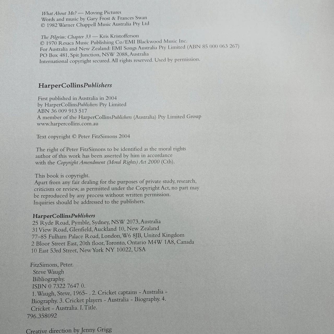 Steve Waugh A Celebratory Record Of A Captains Career Book Peter FitzSimons 2004 — photo 3