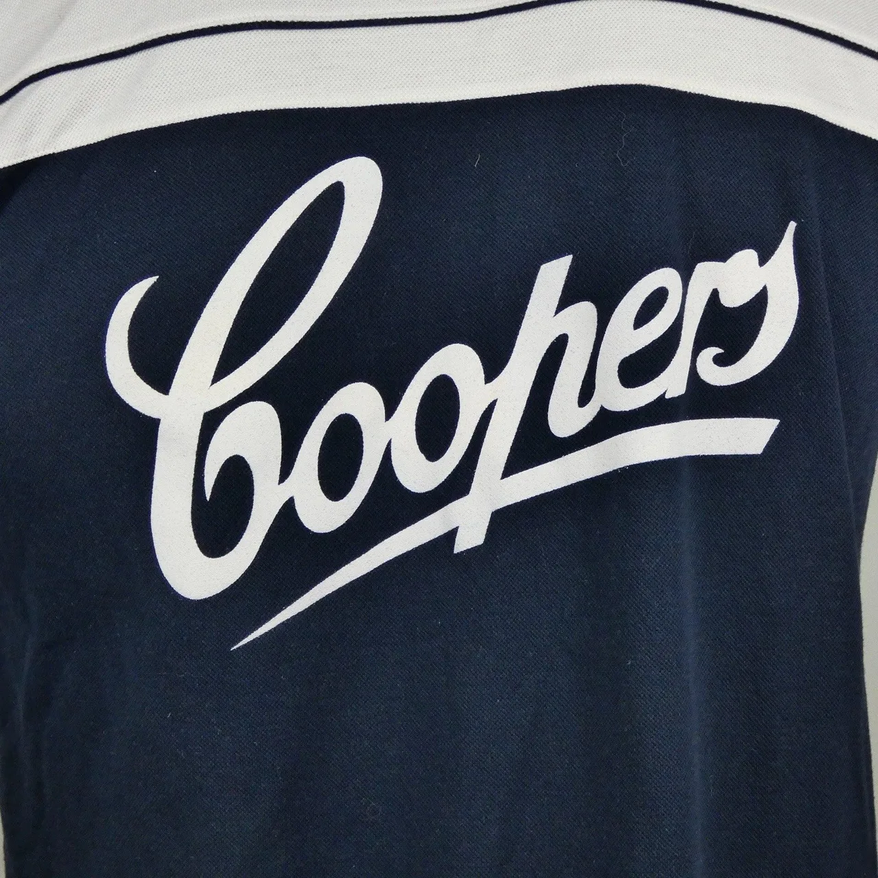 Coopers Brewery Promo Polo Shirt Mens Small Navy White Graphic Short Sleeve Tee — photo 5