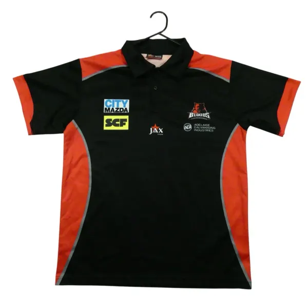 West Adelaide Football Club Polo Shirt Size M SANFL Bloods Jax Sport Black Red