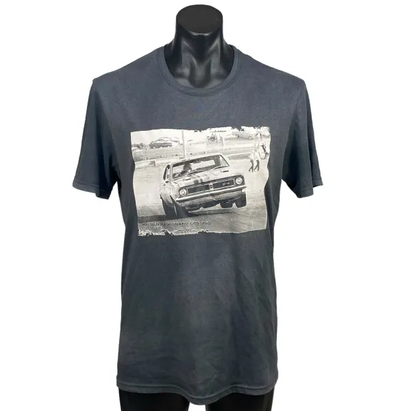 Holden Final Roar T Shirt Mens Large Black HT Monaro GTS 350 1970 Lakeside