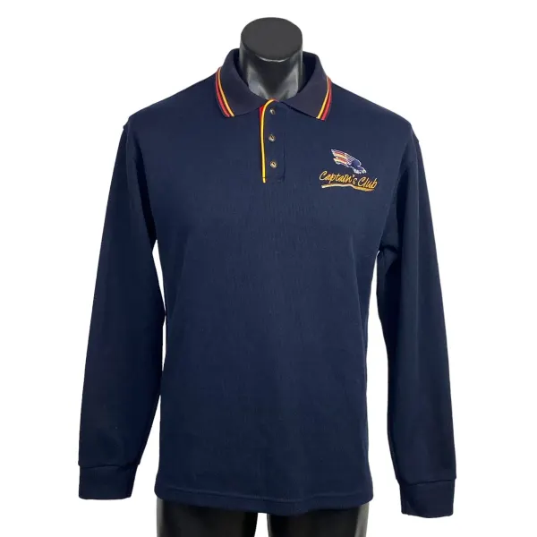 Vintage 90's Adelaide Crows Long Sleeve Knit Polo Shirt Mens L Captains Club
