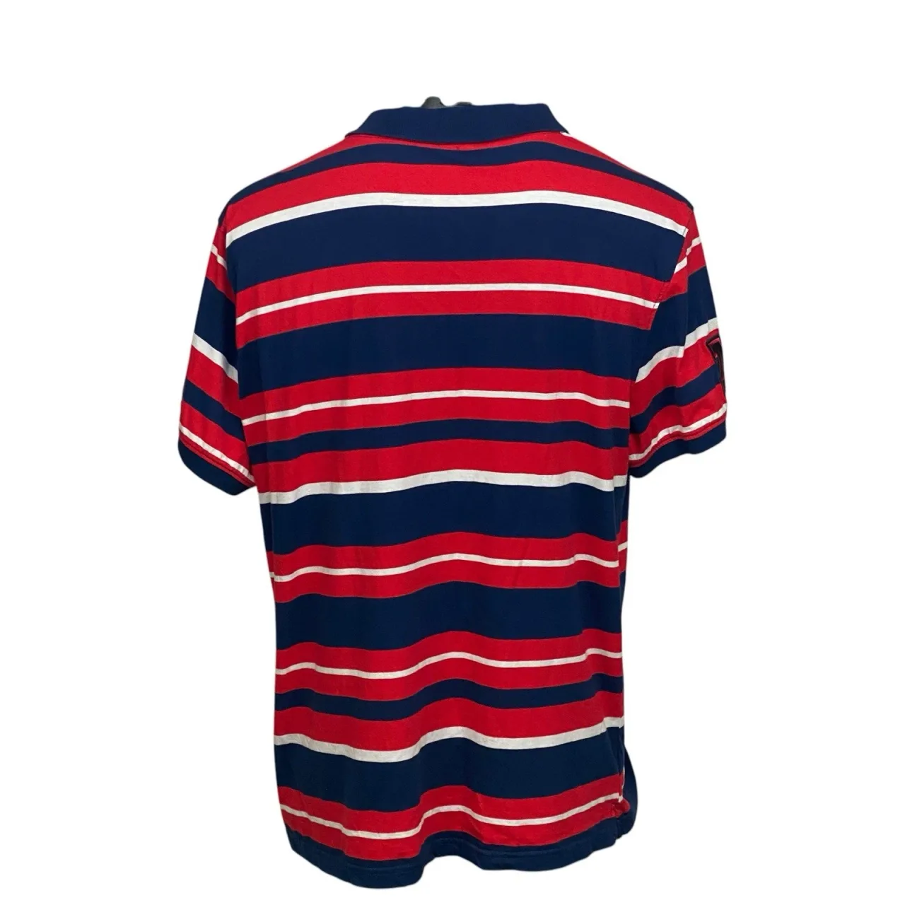 AFL Melbourne Demons Polo Shirt Mens 4XL Navy Red Striped Embroidered Crest Logo — photo 2
