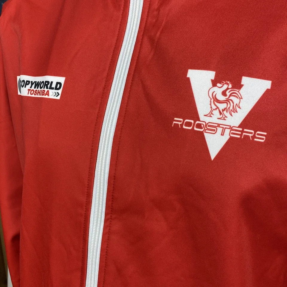 North Adelaide Football Club Track Jacket M Red SANFL Roosters Nelson Teamwear — photo 6