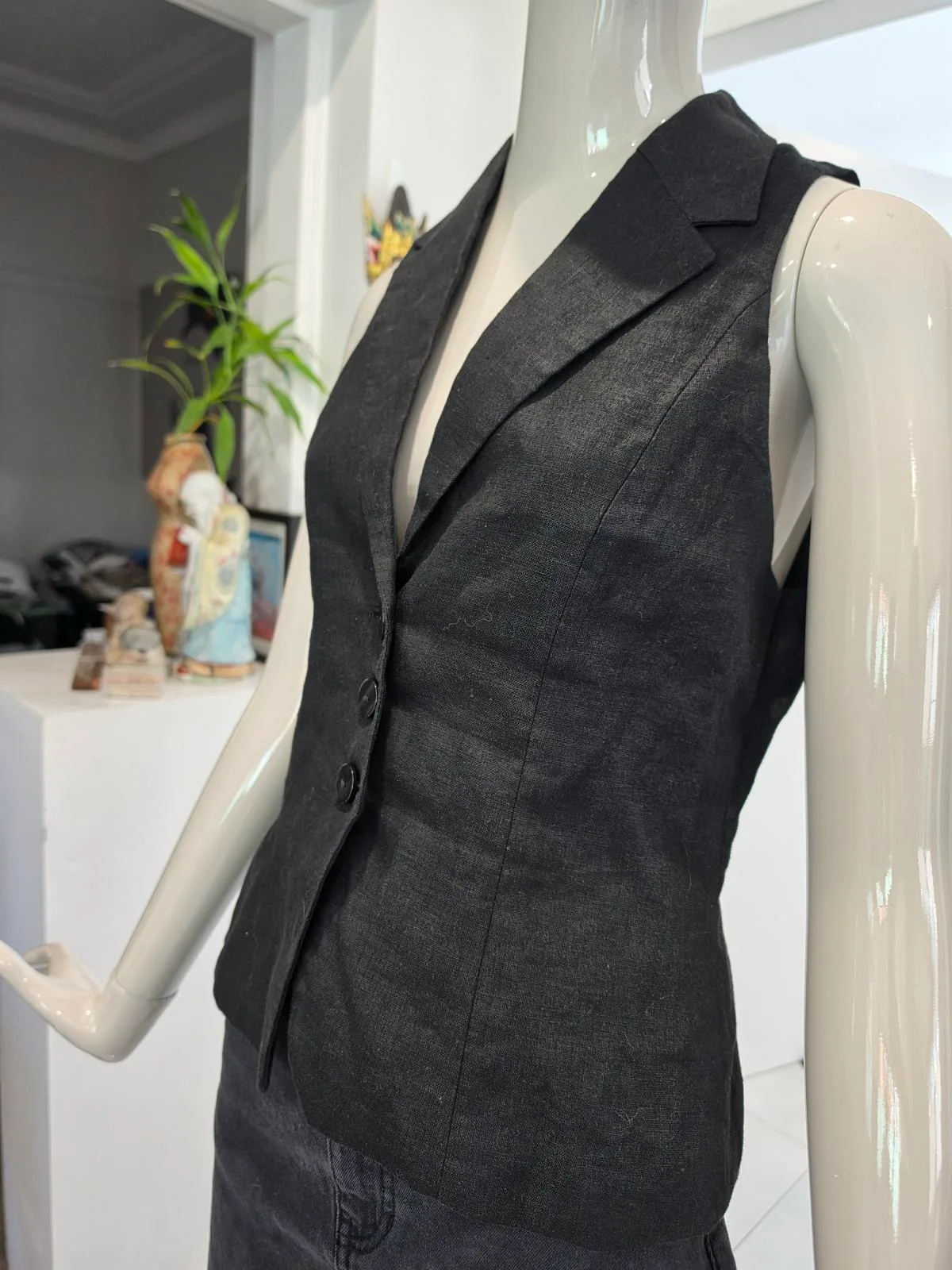 Nude Lucy Women's Black Waistcoats-vests – photo 5