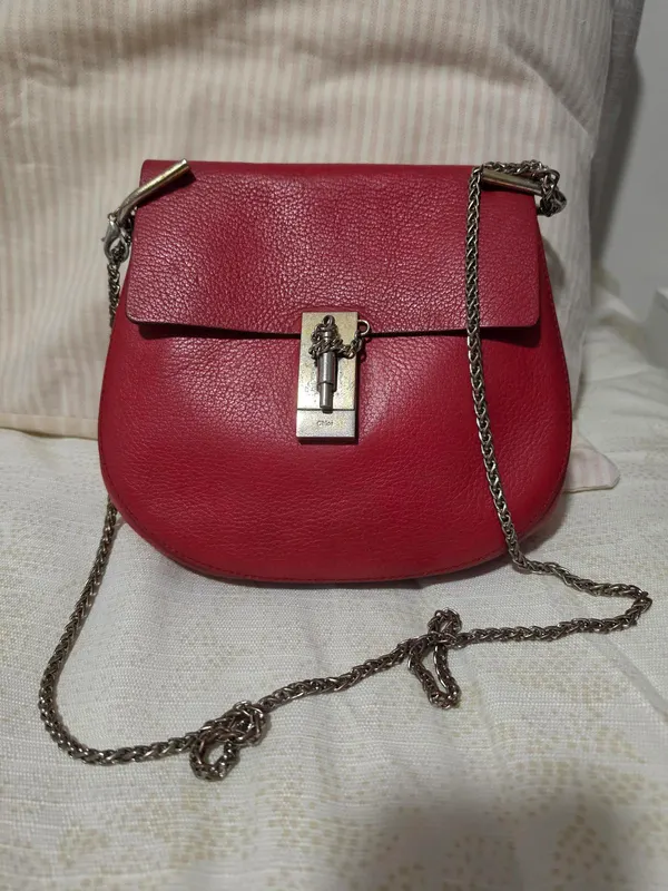 ❤️ CHLOÉ Red Leather Crossbody Bag