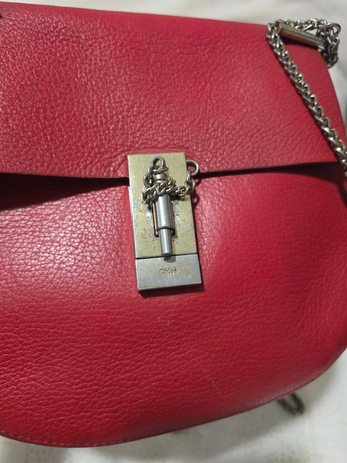 ❤️ CHLOÉ Red Leather Crossbody Bag – photo 2