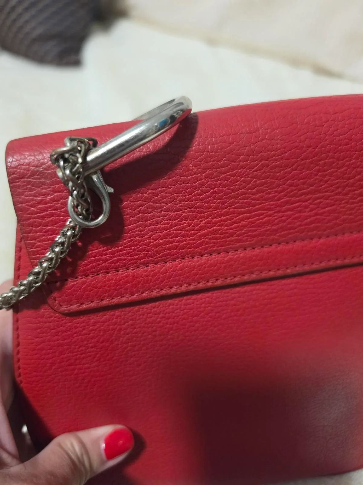 ❤️ CHLOÉ Red Leather Crossbody Bag – photo 7