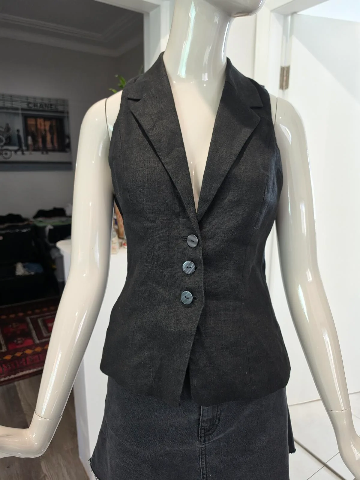 Nude Lucy Women's Black Waistcoats-vests – photo 3
