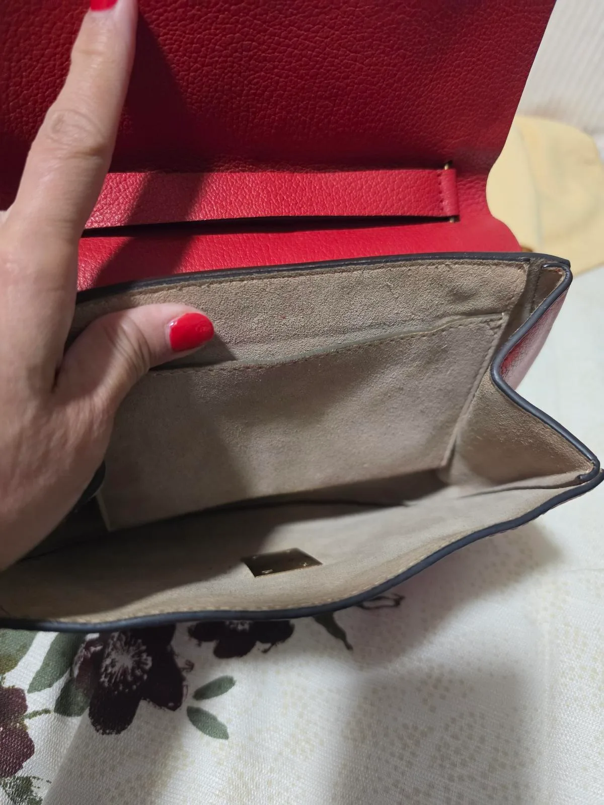 ❤️ CHLOÉ Red Leather Crossbody Bag – photo 5