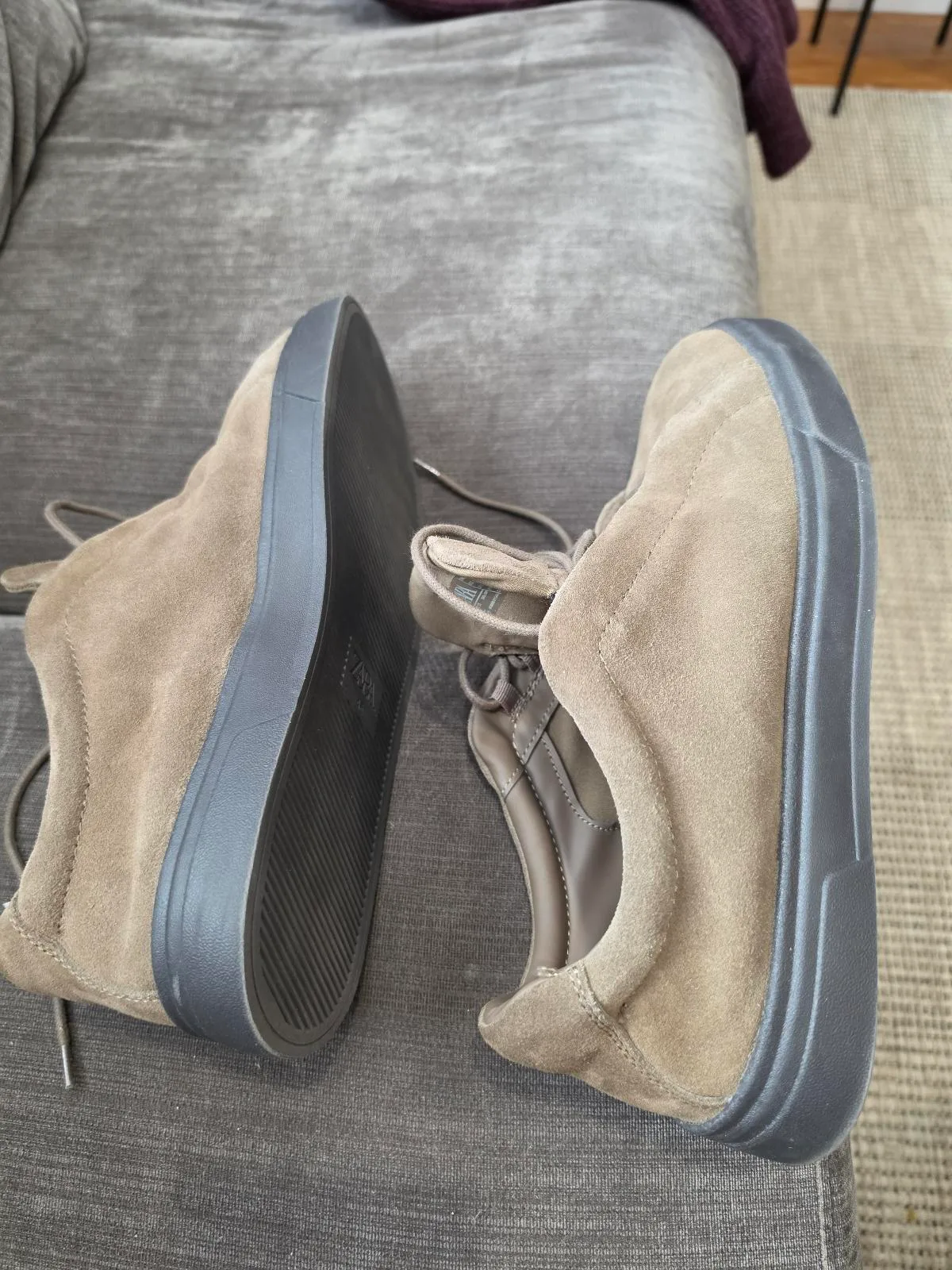 Mens suede sneakers ZARA — photo 2