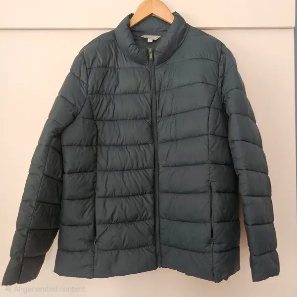 Suzanne Grae lightweight puffer jacket in Olive Green - XL